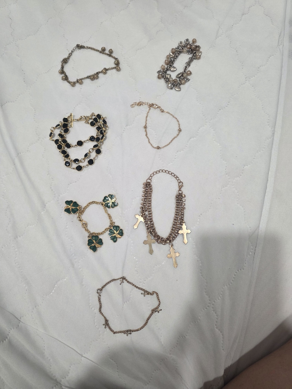 Gold-tone Cross Charm Statement Necklace - Women Jewelry